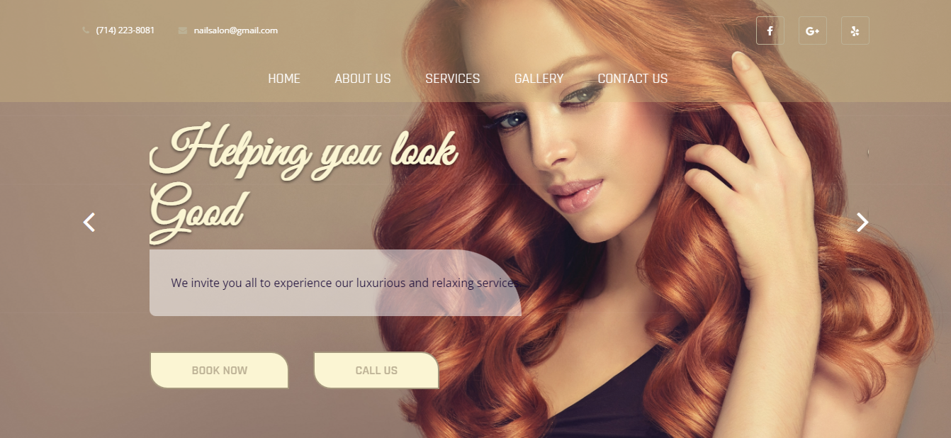 Salon Website Template 058